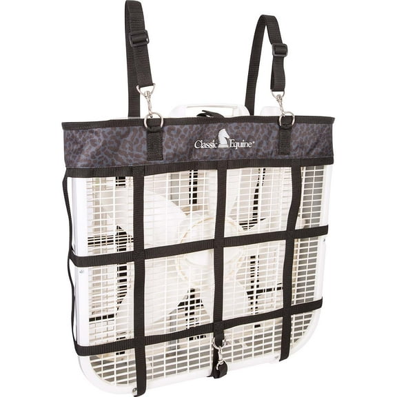 Classic Equine Horse Box Fan Bag Black Leopard