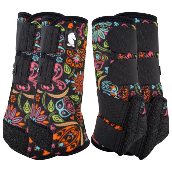 Classic Equine Legacy2 Neon Flower Splint Boots - Horse Leg Protection Small