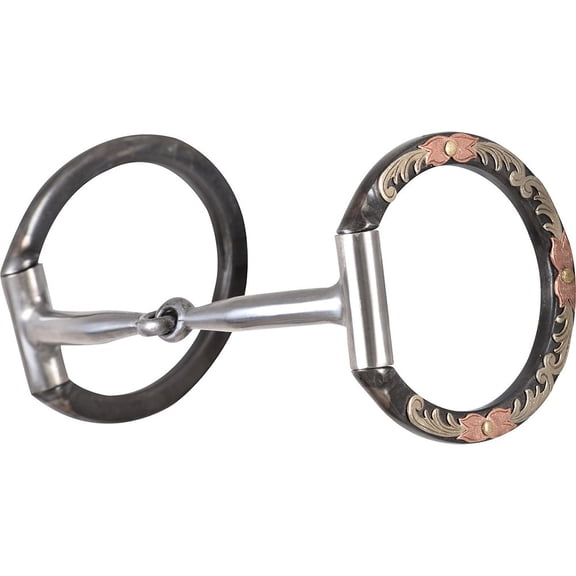 Classic Equine Professional Series Snaffle D-Ring Horse Bit - 5" Mouth, Inlaid Copper