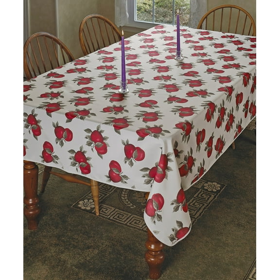 Classic Euro Apples Tablecloth With Large Apples Design