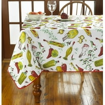 Classic Euro Temptations Tablecloth With Large Vegetables Design