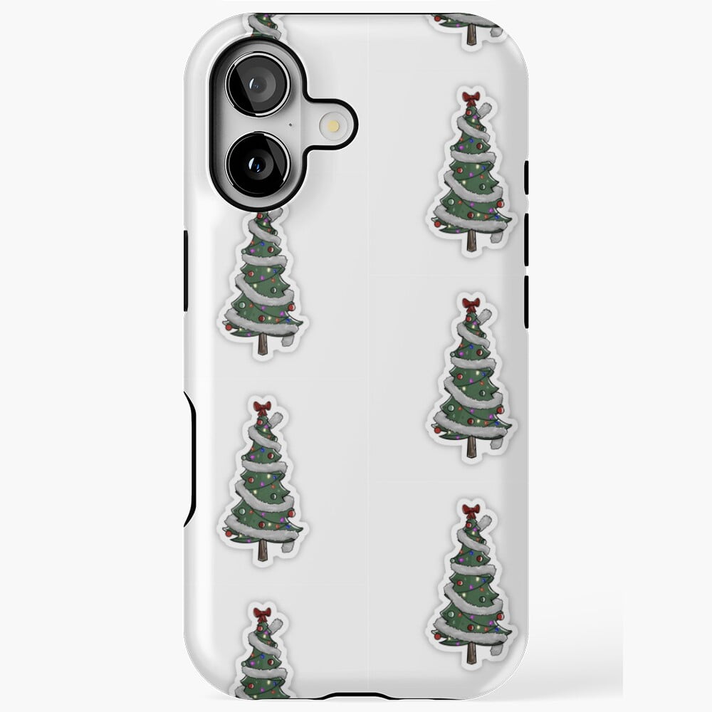 Classic Evergreen Christmas Tree Festive Holiday Artwork iPhone Tough ...