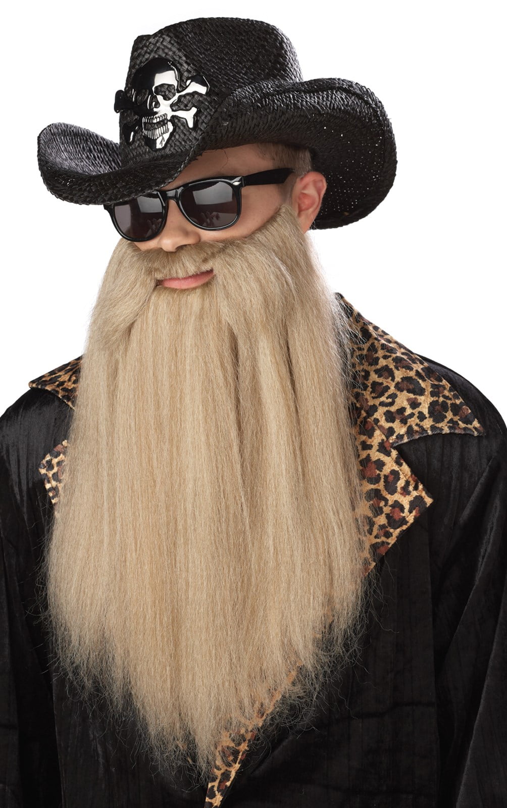 Tan Synthetic Fiber Long Costume Beard for Adults
