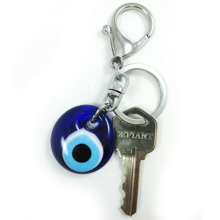Classic Evil Eye Keychain Blue Glass Hamsa Good Luck Lucky Charm
