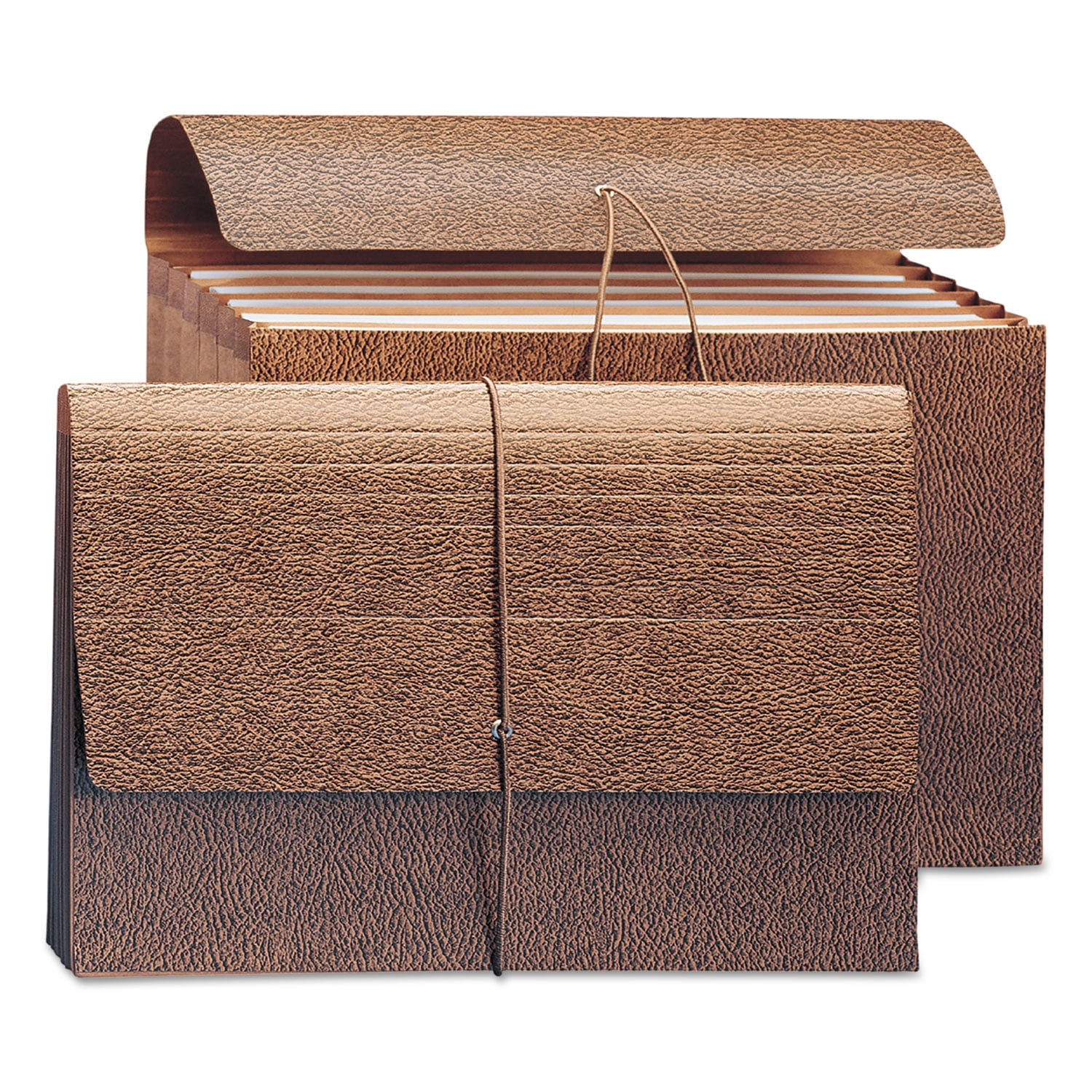 Smead Expanding File Wallet – Legal Size, 6 Pockets, Elastic Cord Closure, Redrope Design