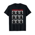 thumbnail image 1 of Classic Expression Grid T-Shirt Featuring Iconic Mask Designs for Fans, 1 of 5