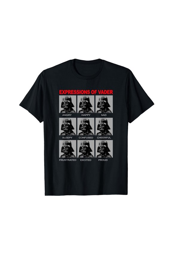 Classic Expression Grid T-Shirt Featuring Iconic Mask Designs for Fans