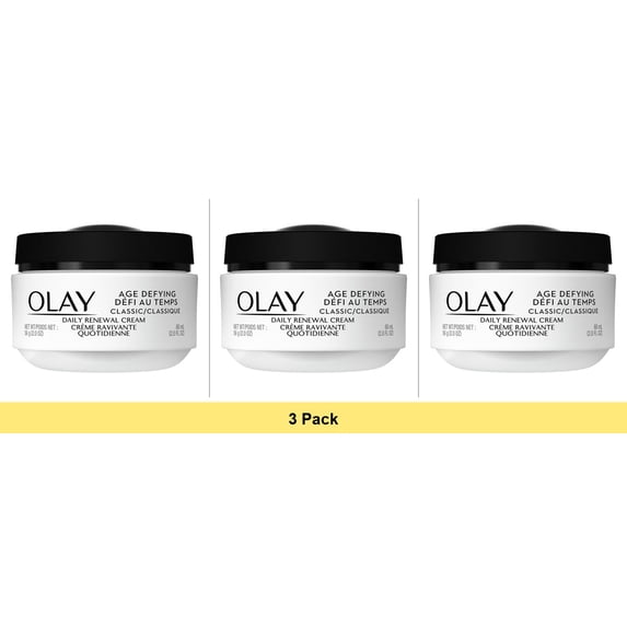 Classic Face Cream Moisturizer Age Defying Night & Day Cream Vitamin E Beta-Hydroxy Acid Women Men 2 FL OZ - 3 Pack