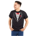 thumbnail image 1 of Classic Fake Printed Tuxedo Costume Men's Big & Tall Crewneck Graphic Tee Brisco Brands 2X, 1 of 3