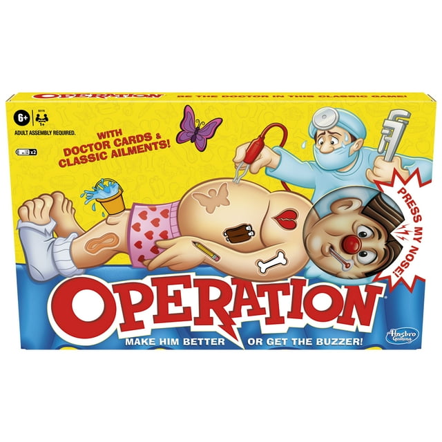 Classic Family Favorite Operation Game, Board Game for Kids Ages 6 and Up