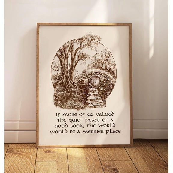 Classic Fantasy Novel Reader Inspired Wall Decor Unframed Paper Print