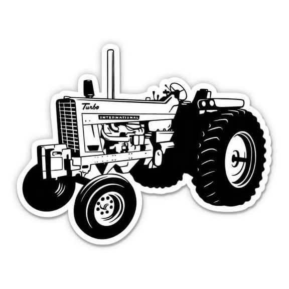 Classic Farm Tractor - 3" Vinyl Sticker - For Car Laptop Water Bottle Phone - Waterproof Decal