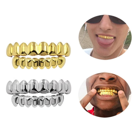 Classic Fashion 6/6 Teeth HipHop Denture Set Decor Grills Dental For Men
