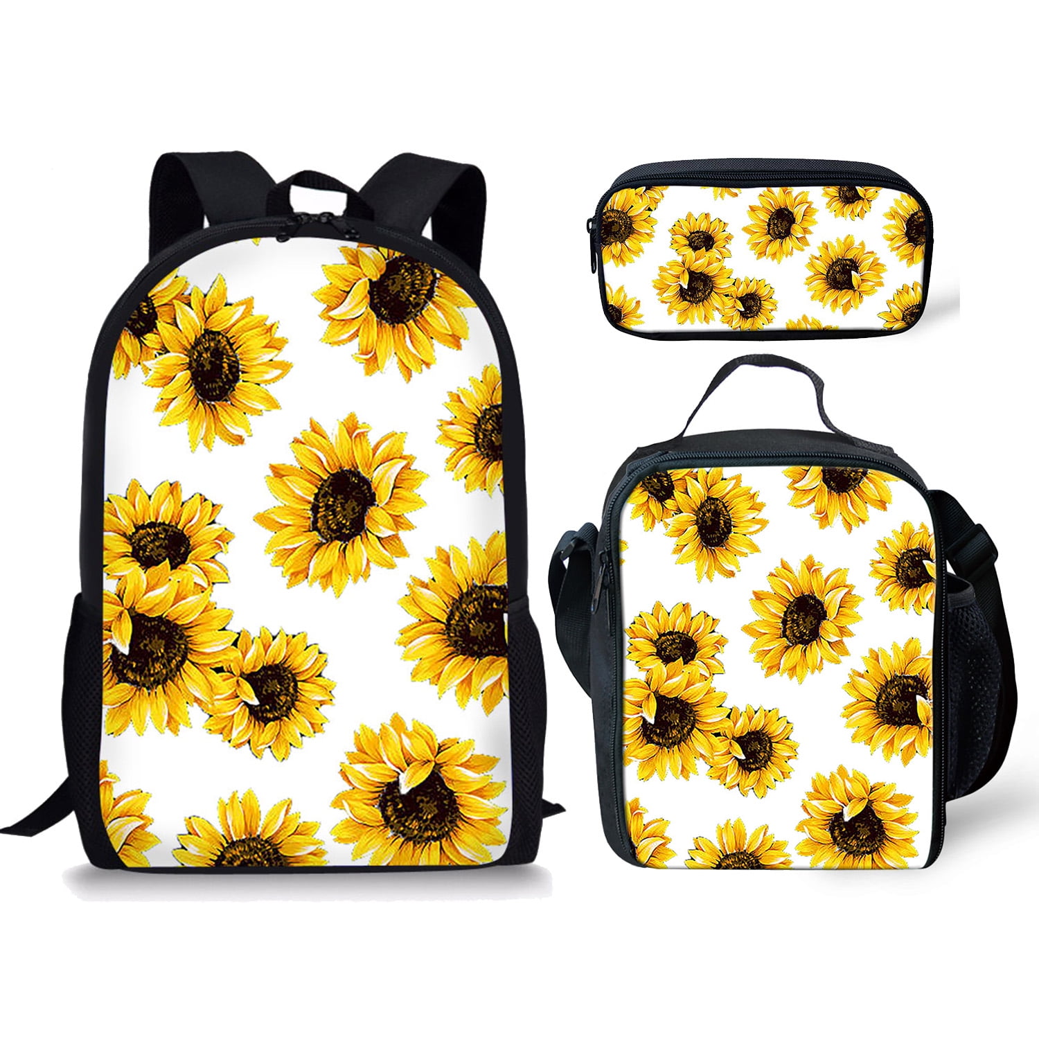 Classic Fashion Funny Sunflower 3D Print 3pcs/Set pupil Bags Laptop ...