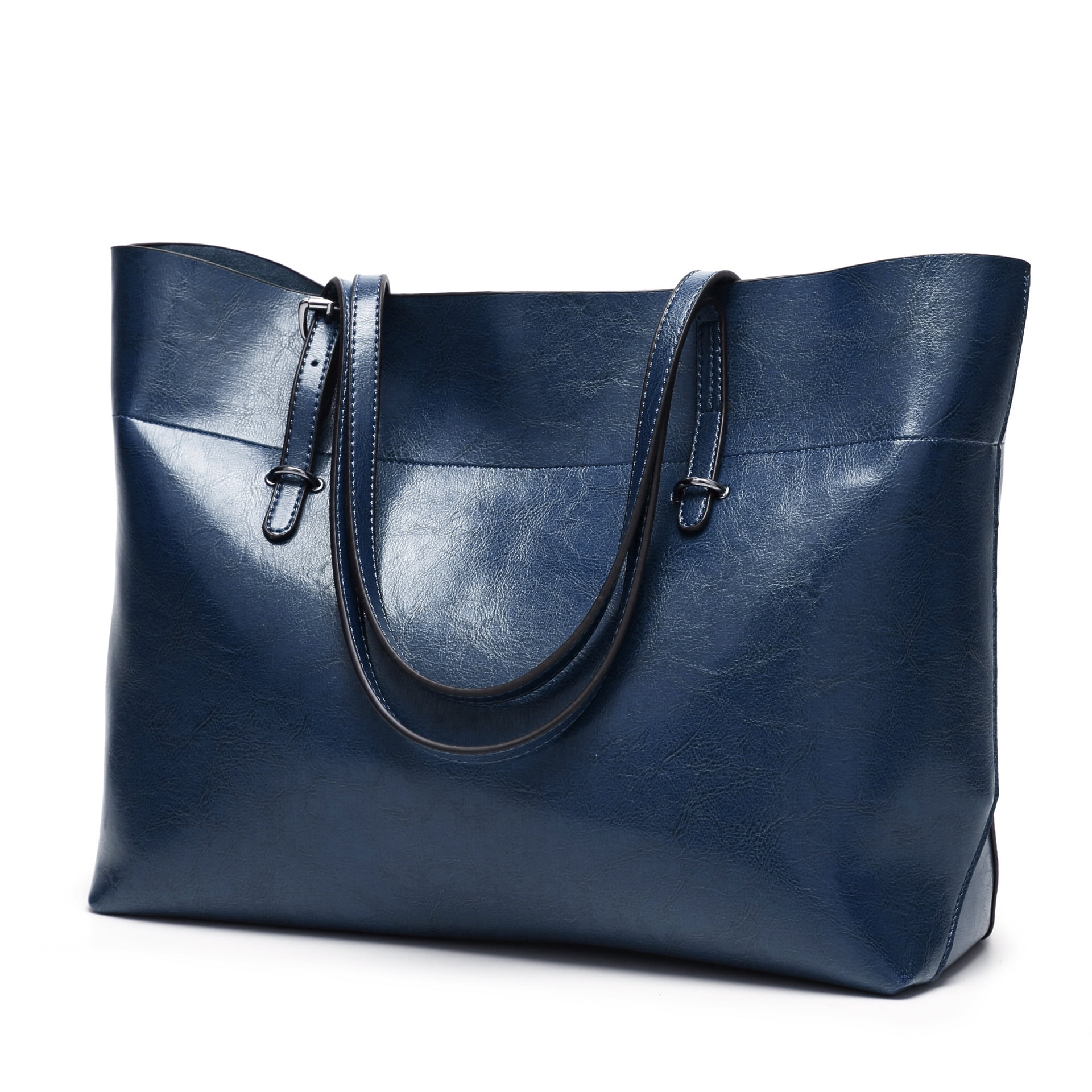 Classic Fashion Genuine Leather Tote Bag for Women Casual Big Capacity Shoulder Bag Handbag Purses with Zipper