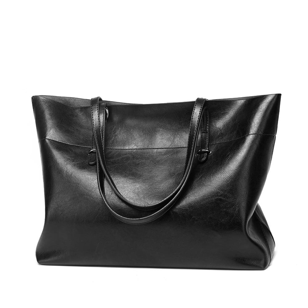 Classic Fashion Genuine Leather Tote Bag for Women Casual Big Capacity Shoulder Bag Handbag Purses with Zipper