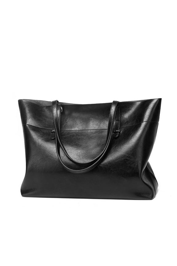 Classic Fashion Genuine Leather Tote Bag for Women Casual Big Capacity Shoulder Bag Handbag Purses with Zipper