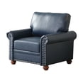 thumbnail image 1 of Classic Faux Leather Single Sofa Couch Armchair with Nailhead Trim and Removable Cushions for Living Room Office Apartment, 1 of 8