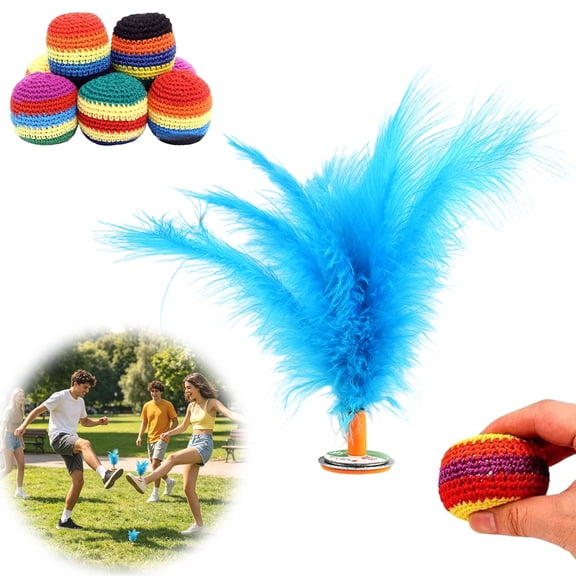 Classic Feather Shuttlecock 5.9 in Turkey Feathers for Kicking Outdoor Fitness Gift for Active Families