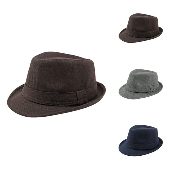 Classic Fedora Hat for Men and Women, Structured Trilby Wide Brim Dress Hat for Outdoor Events, Daily Fashion, Manhattan Style