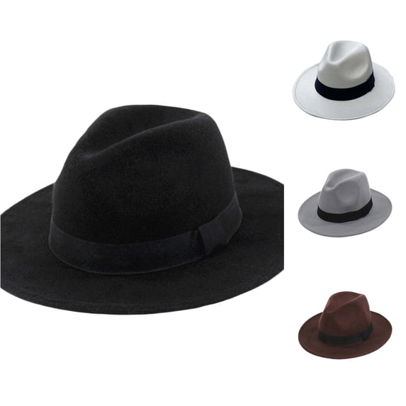 Classic Fedora Hat for Timeless Elegant Wide Brim Sun Winter Warmth Casual Dressy Occasions