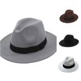 thumbnail image 1 of Classic Fedora Hat for Timeless Elegant Wide Brim Sun Winter Warmth Casual Dressy Occasions, 1 of 4