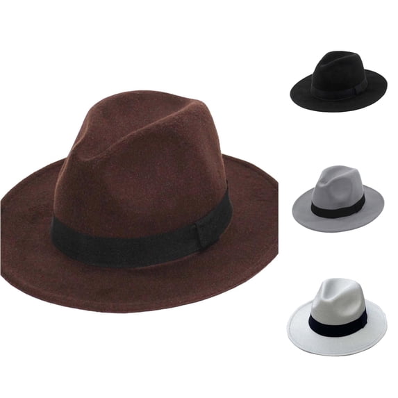 Classic Fedora Hat for Timeless Elegant Wide Brim Sun Winter Warmth Casual Dressy Occasions