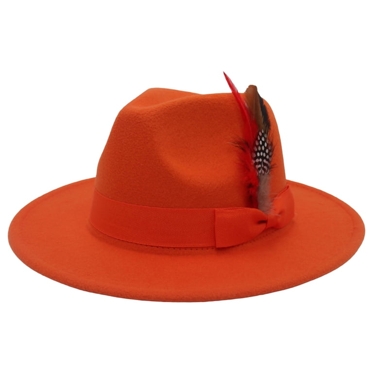 Classic Fedora Hats for Men Women Wide Brim Felt Hat Panama  display picture 3
