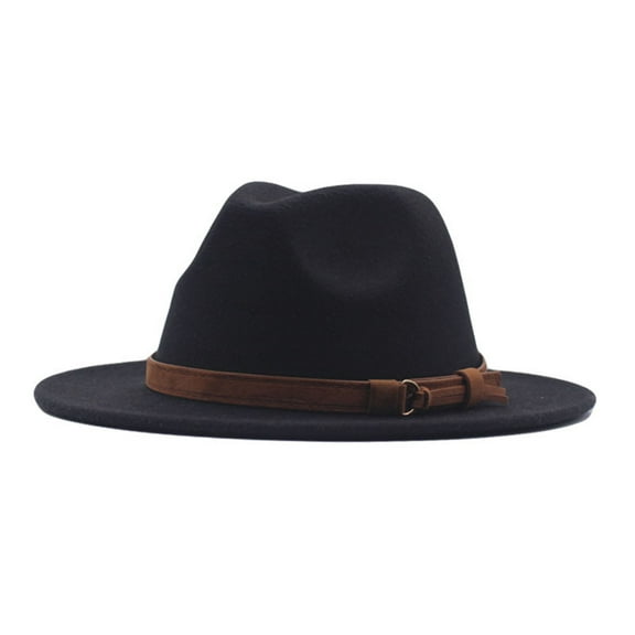 Classic Felt Fedora Hats for Men Women Wool Floppy Wide Brim Panama Hat