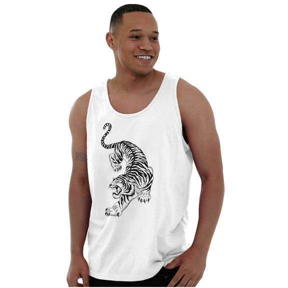 Classic Fierce Japanese Tiger Tattoo Tank Top T Shirts Men Women Brisco Brands X