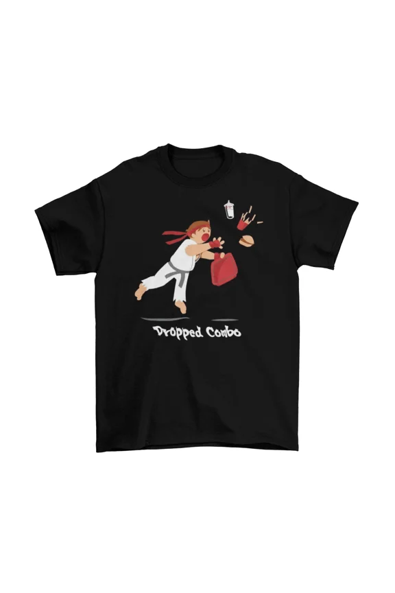 Classic Fighting Game Ryu Ken Hadouken Martial Arts Graphic Top Unisex T-Shirt, up to size 5XL