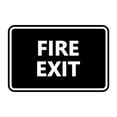 thumbnail image 1 of Classic Fire Exit Sign (Black) - Small, 1 of 1
