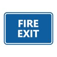 thumbnail image 1 of Classic Fire Exit Sign (Blue) - Large, 1 of 1