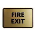 thumbnail image 1 of Classic Fire Exit Sign (Brushed Gold) - Small, 1 of 1