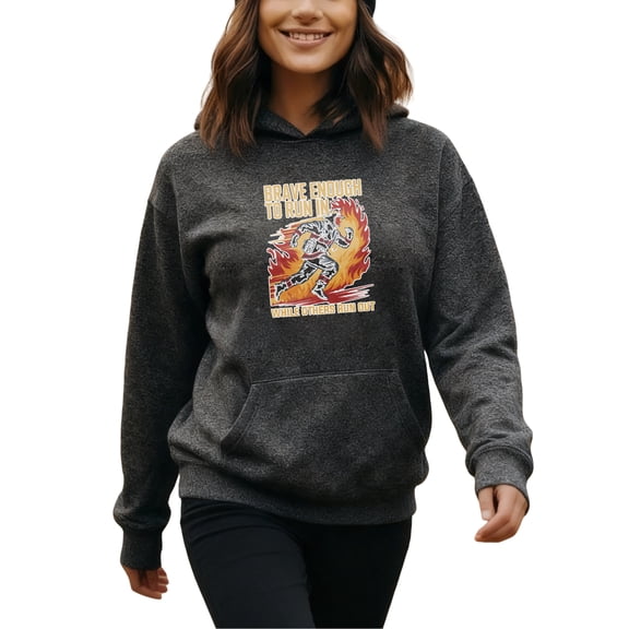 Classic Firefighter Hoodie for Men and Women, Unisex Pullover Hooded Sweatshirt, Comfortable Cotton Poly Blend, Casual Everyday Wear