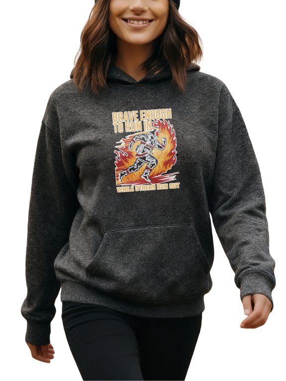Classic Firefighter Hoodie for Men and Women, Unisex Pullover Hooded Sweatshirt, Comfortable Cotton Poly Blend, Casual Everyday Wear
