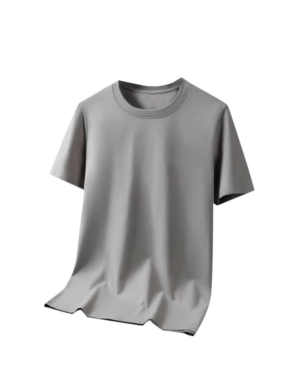 Classic Fit Crew Neck Shirts for Men Relaxed Fitted Summer Workout T-Shirts Summer Casual Athletic Activewear Tops