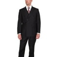 thumbnail image 1 of Classic Fit Double Breasted Solid Black Wool Suit, 1 of 1