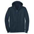 thumbnail image 1 of Classic Fitted Basic Zip Up Hoodied Sweater - Navy - Small, 1 of 1