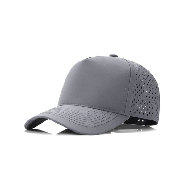 Classic Five-Panel Baseball Cap, Water-Repellent Sun Hat for Outdoor Sports, UPF Protection Adjustable Cap for Running, Hiking, and Summer Activities-Dark Gray