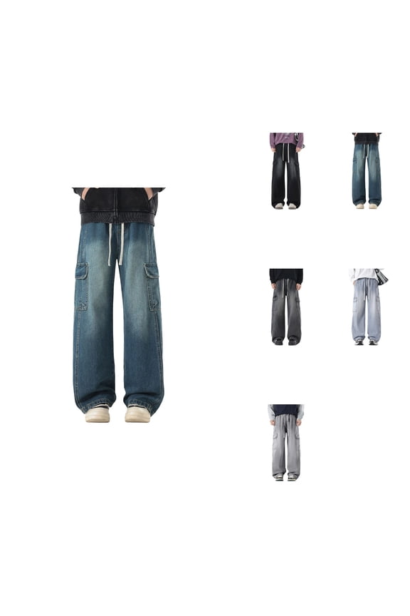 Classic Five Pocket Denim Jeans, Comfortable Stretch Fit, Tapered Leg, Slim Fit, Flexible Denim Pants for Men, Casual Everyday Wear, Durable Versatile Modern Trousers