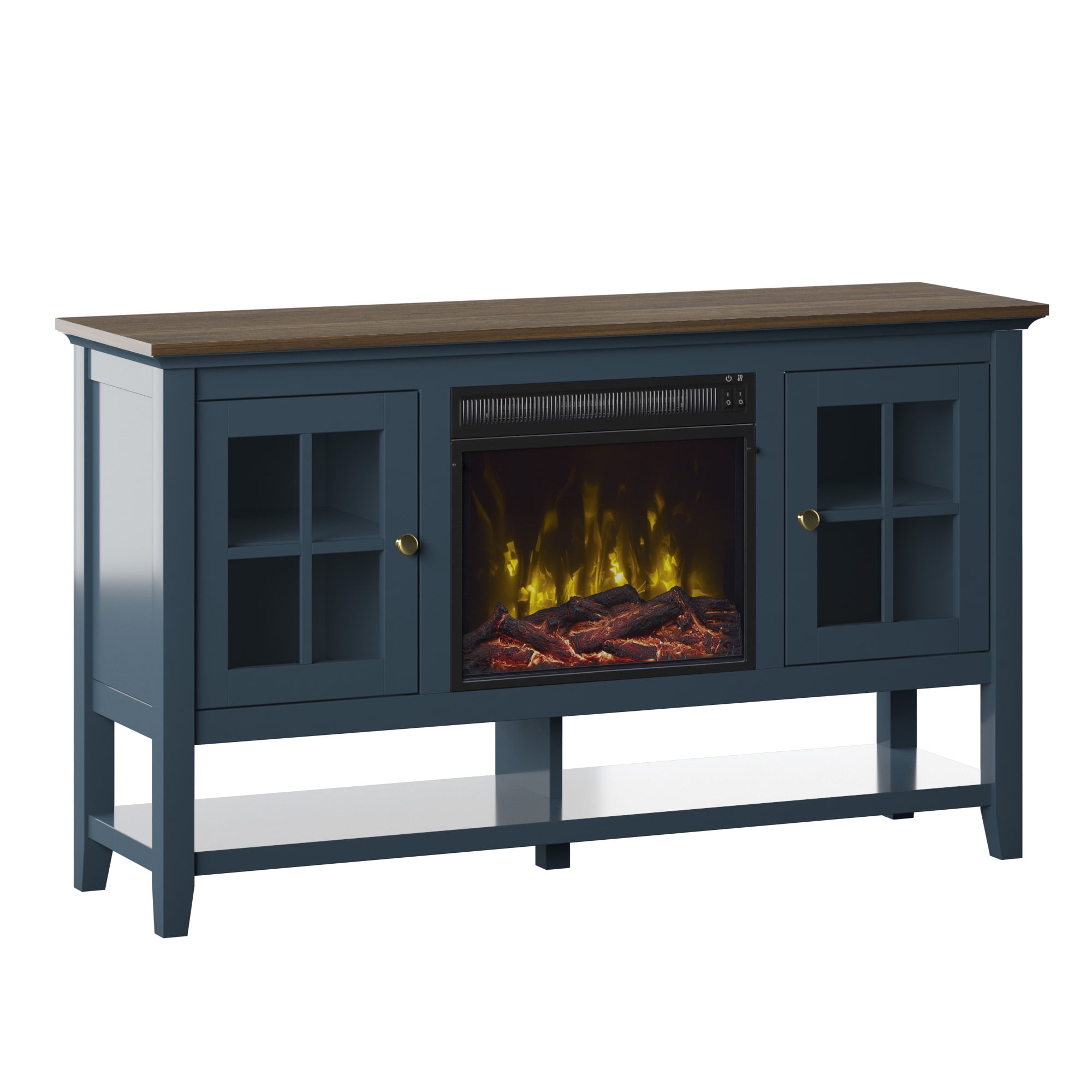 Classic Flame Fireplace TV Stand for TVs up to 60", in Fontana Blue