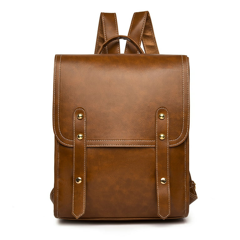 Classic Flap Backpack, Stylish Faux Leather School Bag For Students,  Women's Backpacks & Bags 