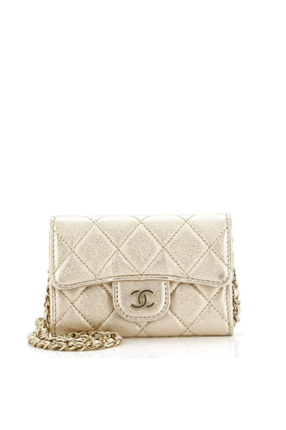 Pre-Owned CHANEL Rebag Classic Flap Chain Belt Bag Quilted Lambskin Mini