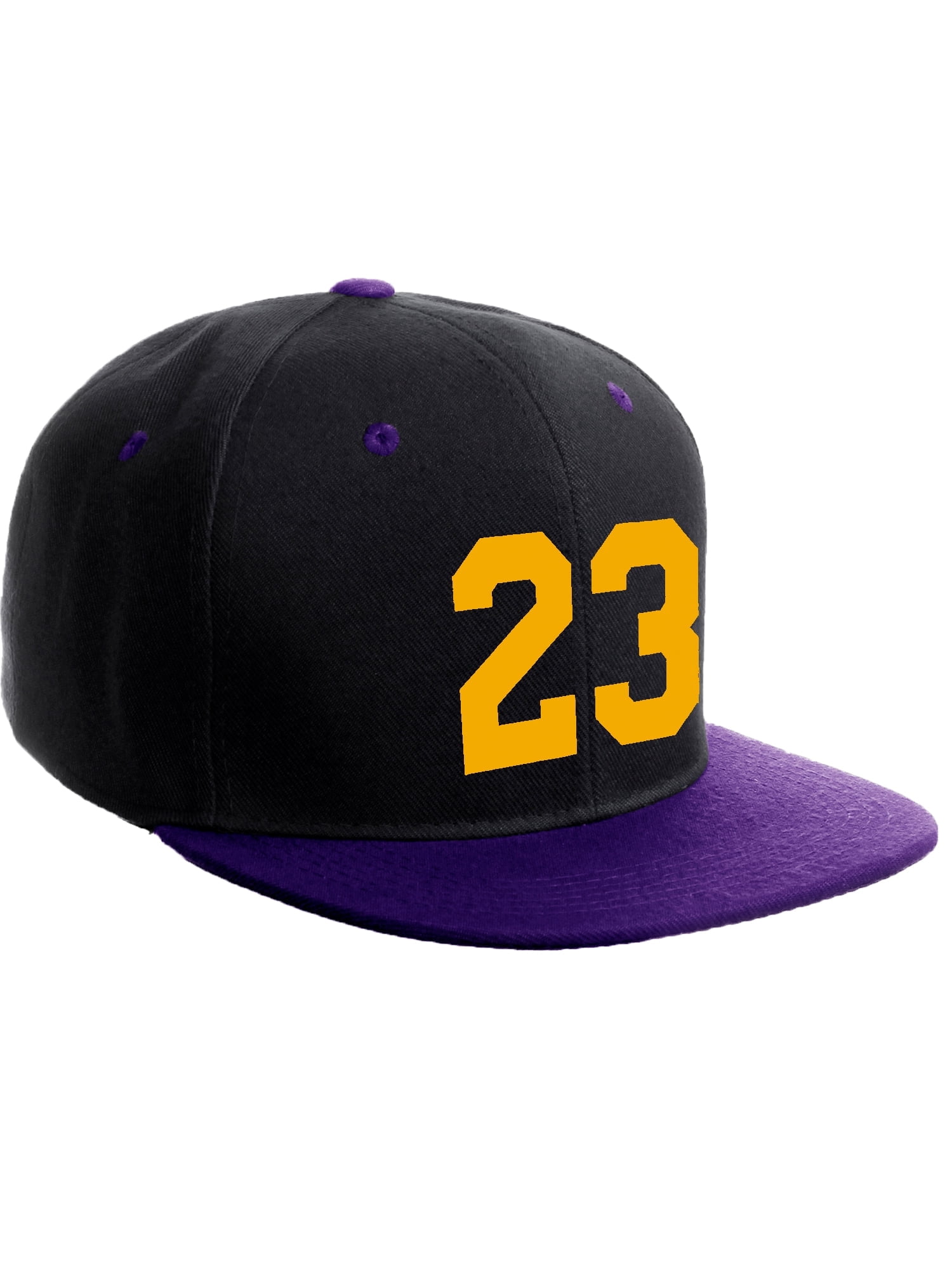 Classic Flat Bill Visor Snapback Hat Custom Color Player Team Numbers ...