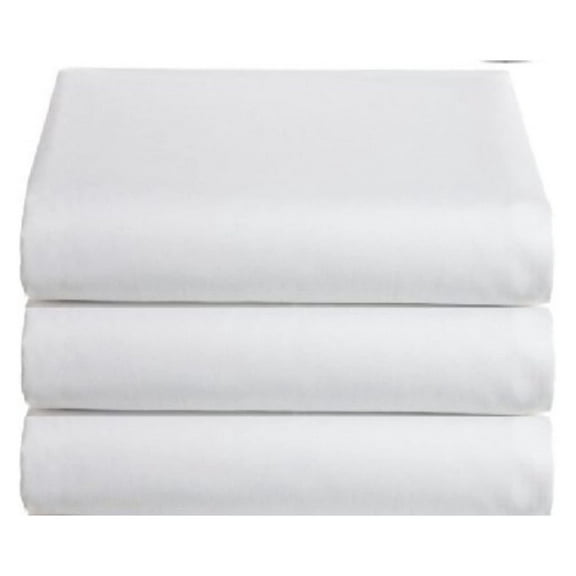 Classic Flat Hospital Bed Sheets, Twin Size Flat Sheets 3 Pack