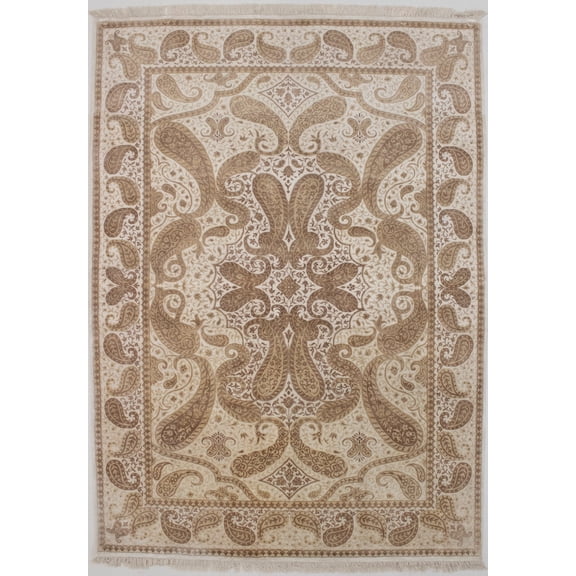 Classic Floral Paisley 6X8 Indo-Tabriz Oriental Rug