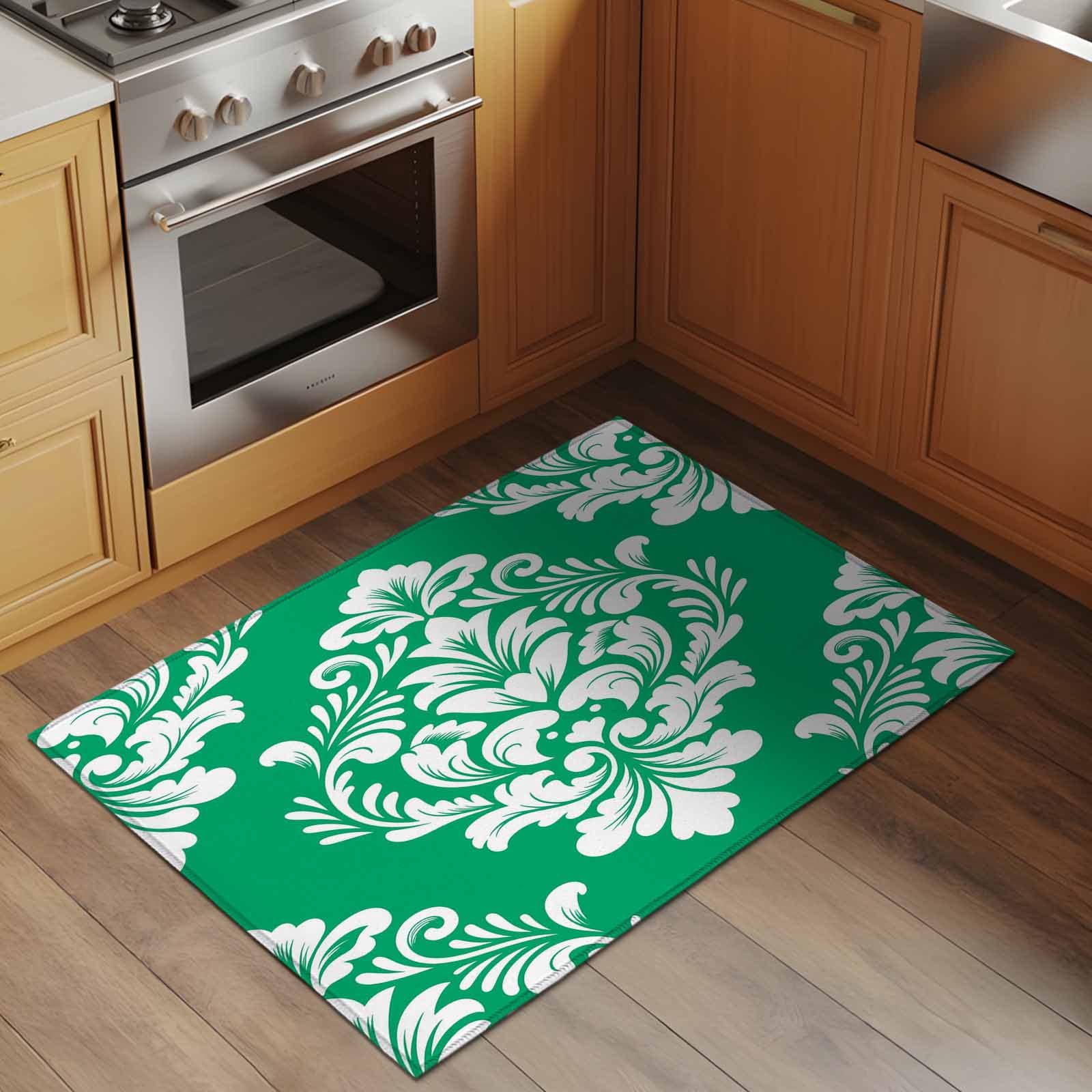 Classic Floral Pattern 2x3 Rug for Entryway Front Door Kitchen Sink ...