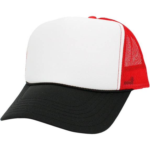 Classic Foam Front Mesh Back Trucker Hat Baseball Cap Plastic Adjustable Snapback