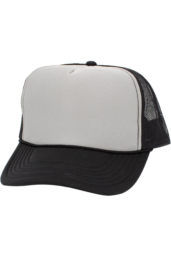 Classic Foam Front Mesh Back Trucker Hat Baseball Cap Plastic Adjustable Snapback